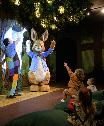 Meet Peter Rabbit at Peter Rabbit Explore and Play attraction Blackpool