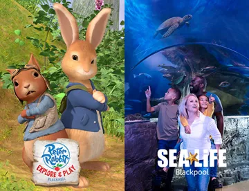 Peter Rabbit Explore and Play and Sea Life Blackpool combination ticket